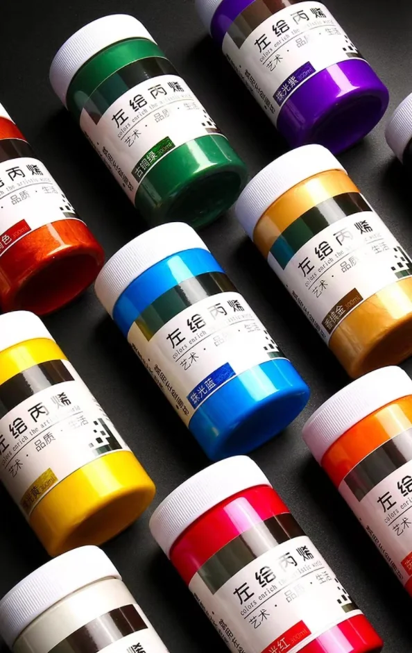 Painting Paint High Quality Non Toxical Hot Sale Metallic Color Acrylic for Artist 16 Colours Art Painting Set 11*6*6 Cm Freight