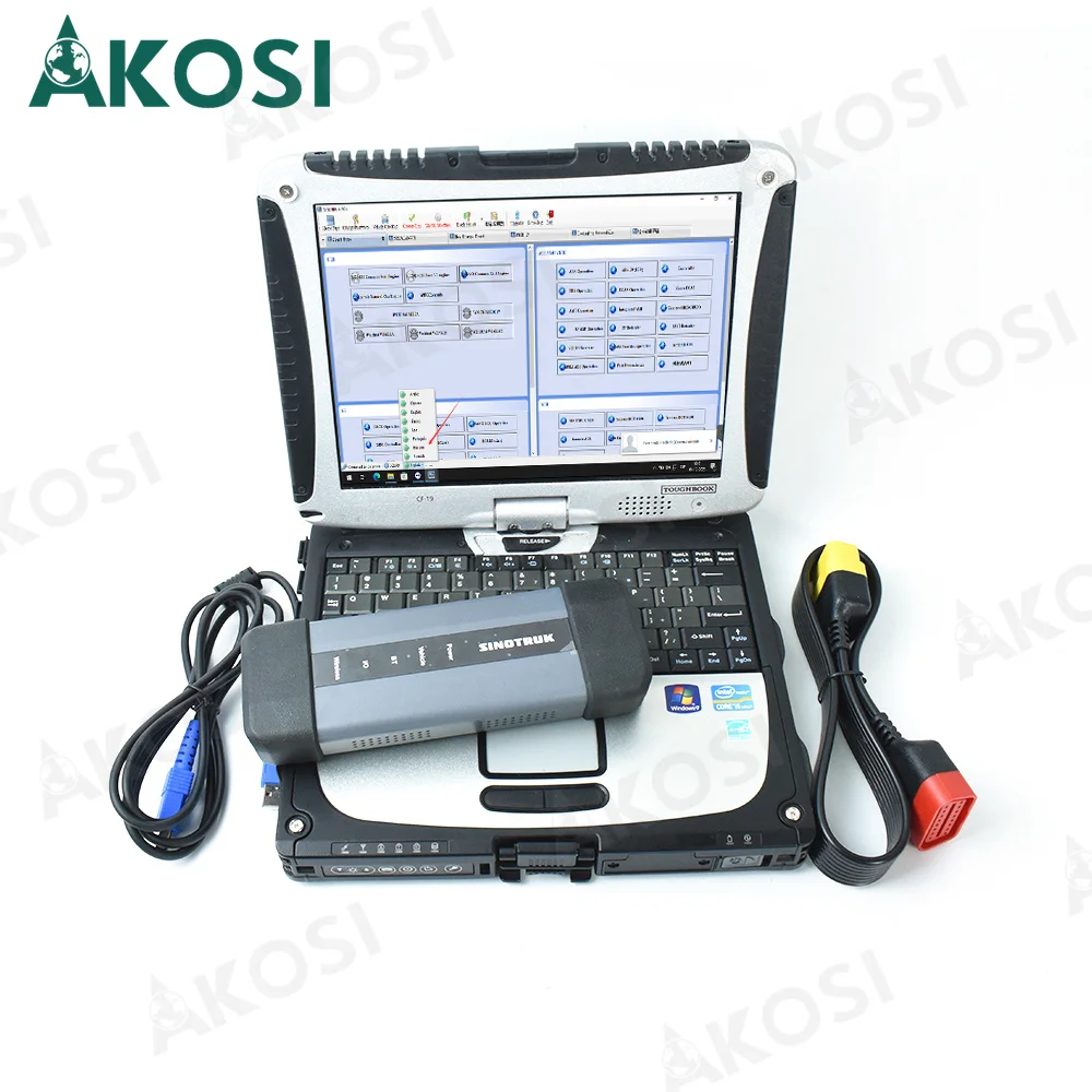 Диагностический инструмент для грузовика Sinotruk EOL OBD Diesel HOWO A7/T7H/Sitrak/Hohan диагностический + ноутбук CF19