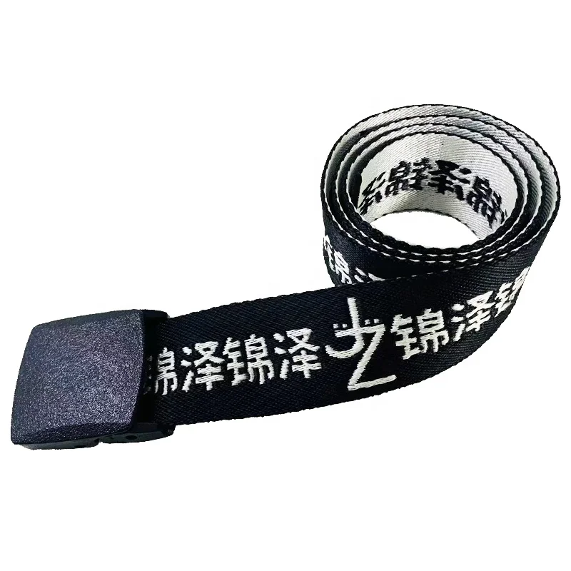 Adjustable Casual Automatic Plastic Buckle Nylon Woven Belt Fashion Business Men Women Designer Famous Branded Jacquard Belts