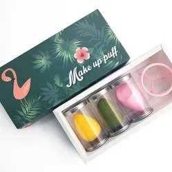 Private Label  4pcs Cosmetics Makeup Sponge Sets Beauty Foundation Non Latex Makeup Sponge