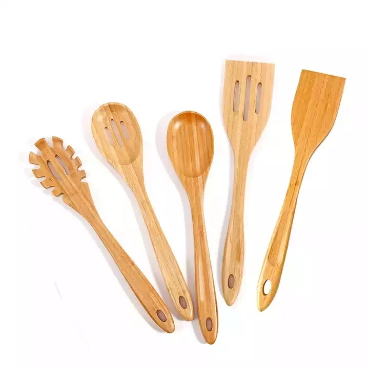 Top Seller New Design Bamboo Kitchen Utensil Set Cooking Tools Utensils Sets