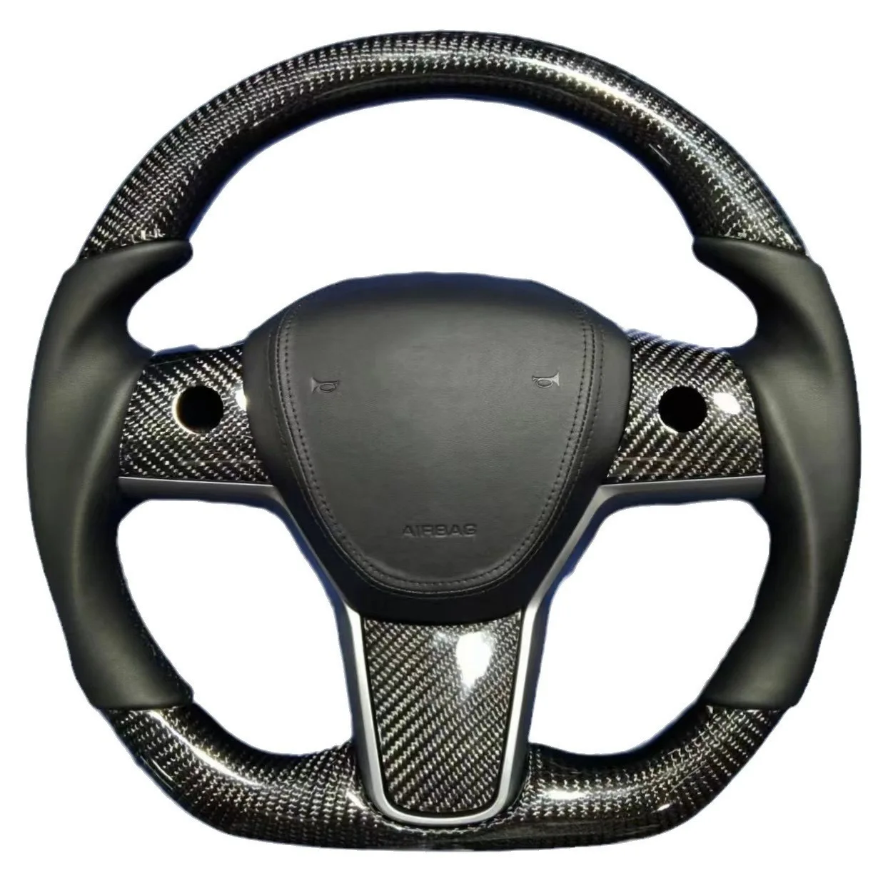 Carbon fiber LED yoke steering wheel For Tesla model y model 3 X S Customized available for all car brand models