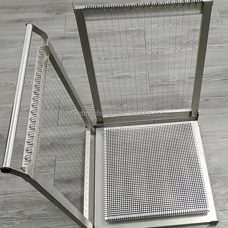 Stainless steel Manual Chocolate Cube Guitar Cutter Double Blade Cake Cutting Machine