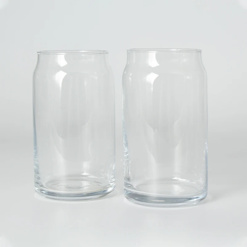 12oz 16oz Wholesale 12oz 16oz Cola Glass Cup Beer Can Cup Glass 600ml
