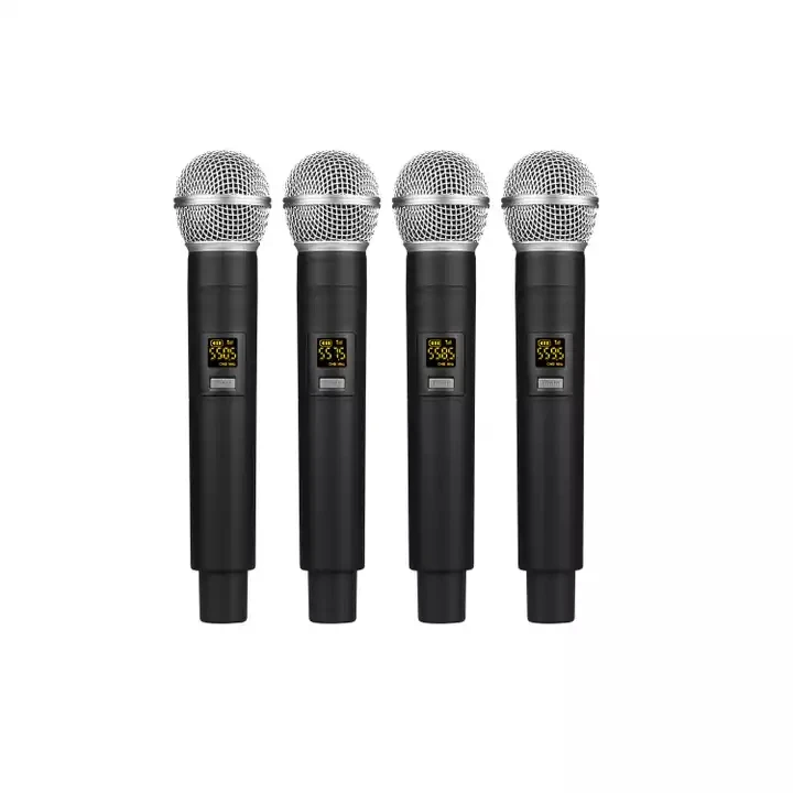 New AW06 Professional UHF Wireless Microphones Set Hand Wireless Microphone with Speaker Auto Tune Wireless Microphone