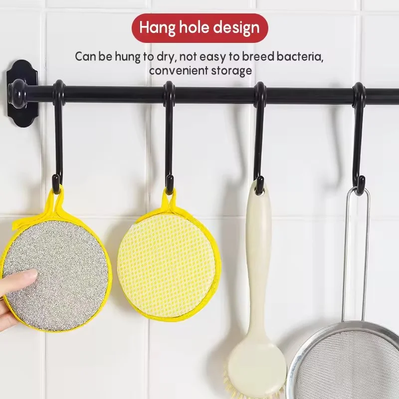 Dual-Sided Dishwashing Sponge Non-Scratch Scrub Dish Sponges Rags Kitchen Sponges for Dishes, Pots and Pans