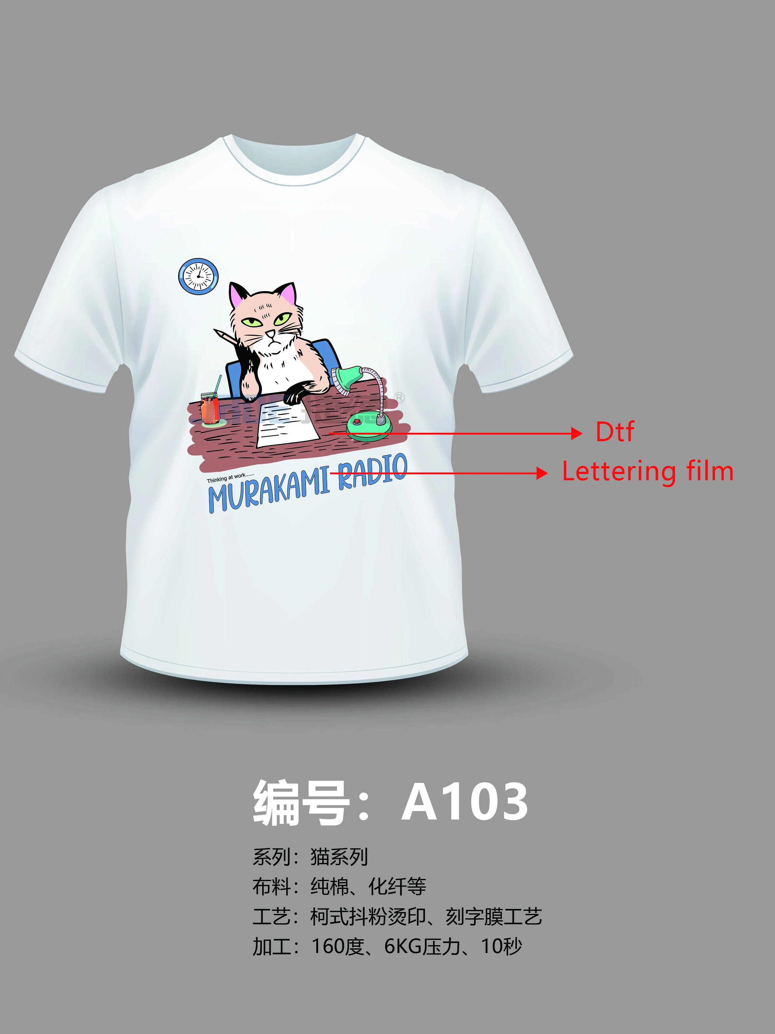 Factory wholesale printed on T-shirt custom designs press sticker logo  full color images heat press logo sticker