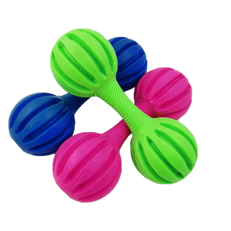 Pets Dog Toys Small Breed Dog Chew barbell Toys Rugby Ball reward educational pet toy