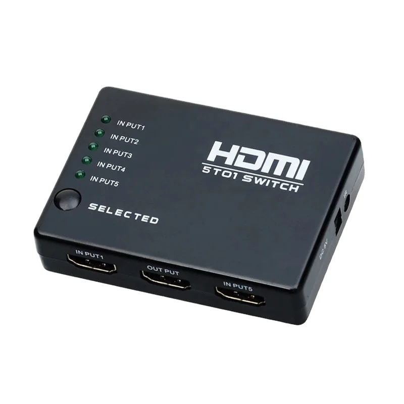 Оптовая Продажа с фабрики 5 портов разветвитель HDMI 1080P видео ИК пульт дистанционного управления в 1 коммутатор коробка