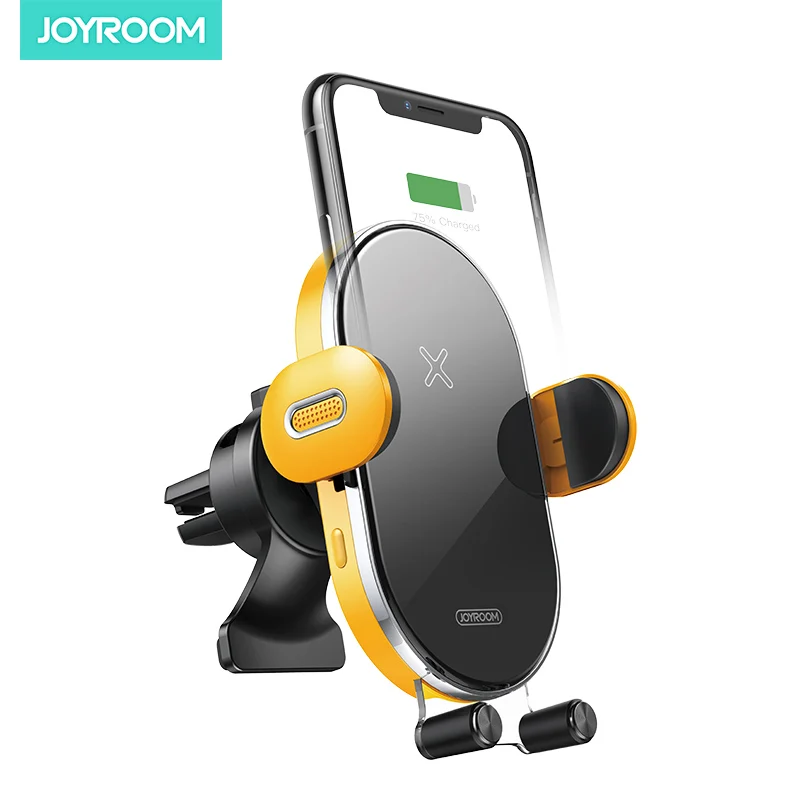 Joyroom air outlet инфракрасный индукционный qi автомобильный телефон Беспроводное зарядное устройство автомобильное крепление для мобильного