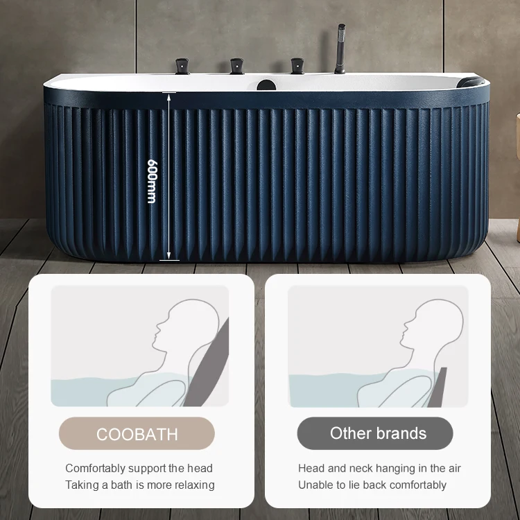 Bathroom Whirlpools Massage Bathtub Modern Artificial Stone Freestanding Bathtubs Spa Bath Tubs