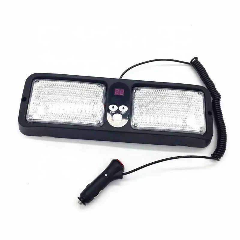 12 Flash Modes Hazard Car Sun Visor Shield Panel Lamp 12V 86 LED Vehicle Strobe Light Auto Flash Warning Lights
