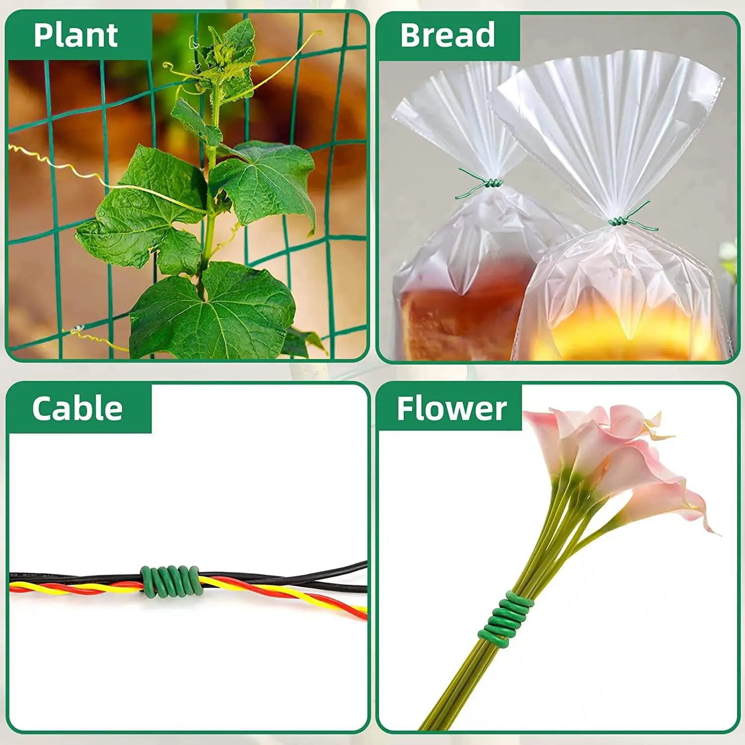 Hot Plants Fruit and Vegetable Orchard Planting Vines Tied Rope Pvc Wrapped Metal Soft Tie Gardening