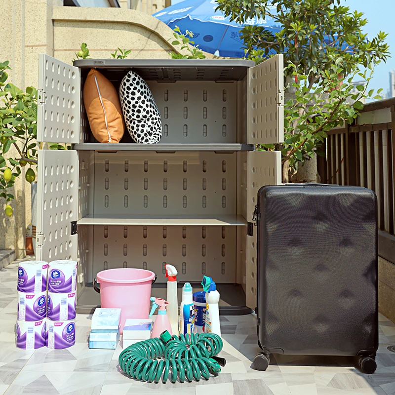 cheap price modern simple side cabinet plastic colorful storage cabinet 2 door hdpe cabinet