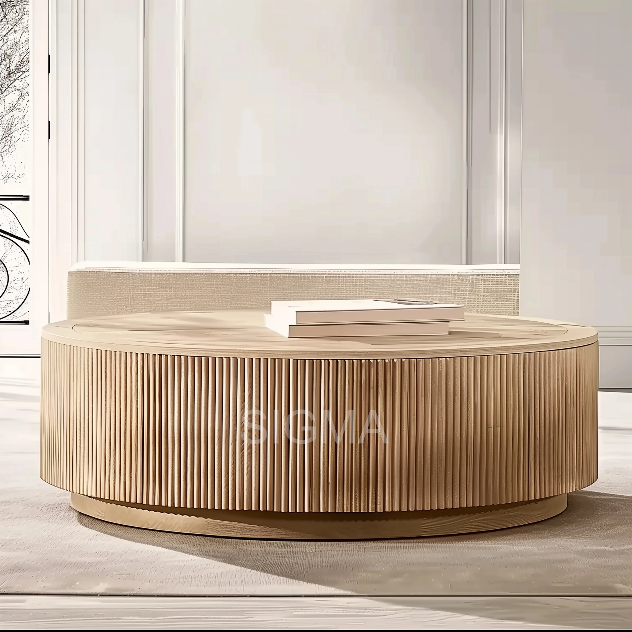 Superior Quality Indoor Furniture Dinner Room Solid Wood Oak Veneers Console Table