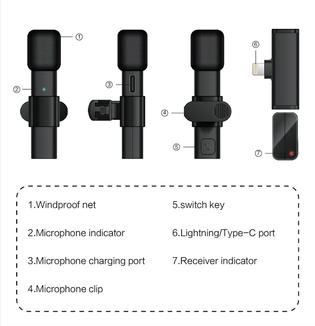 Оптовая продажа с фабрики, беспроводной микрофон, Частотный петличный микрофон 2,4 ГГц