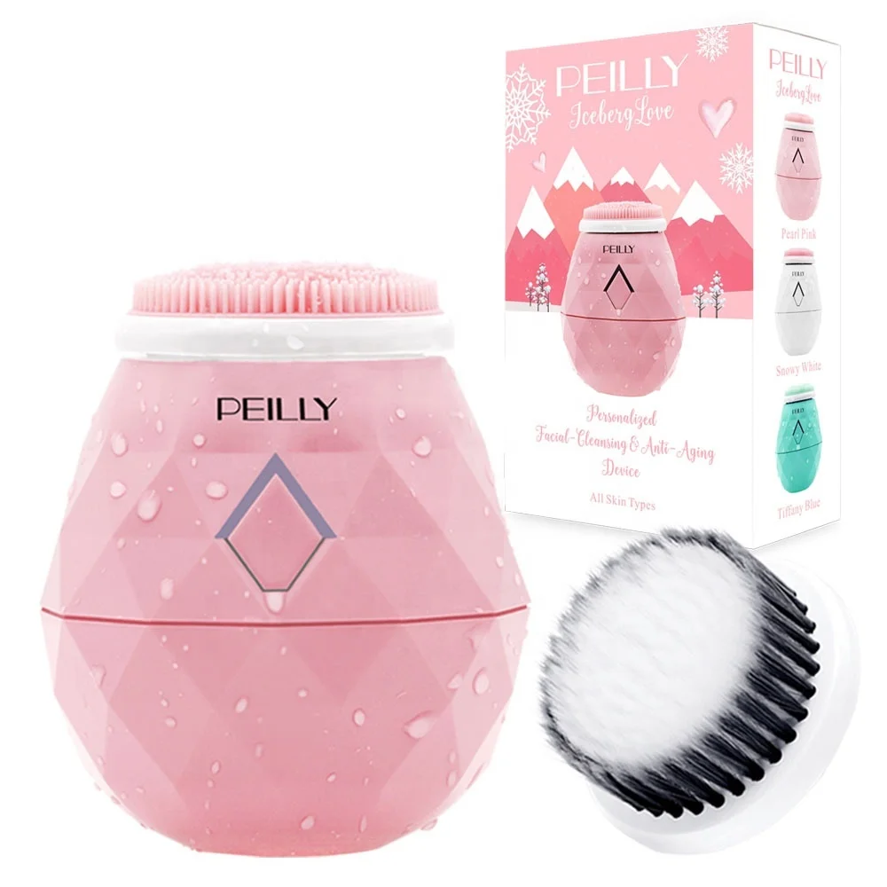 A3 Exfoliating Silicone Brush IPX7 Waterproof Sonic Vibrate Facial Brush USB Rechargeable Sonic Electric Facial Brush