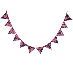 American star-striped rice decorated triangle flag