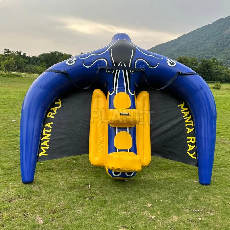 High Quality Aqua Park Water Tube Inflatable Towable Water Sports Manta Flying Kite Tube