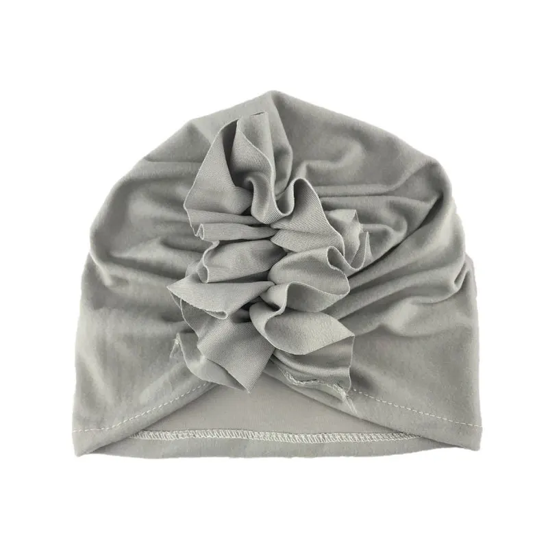  Newborn Baby Solid Color Tuban Hat Children Fashion Headwear Hair