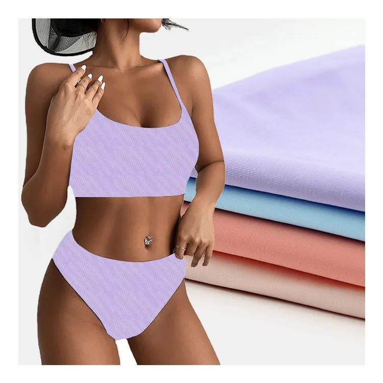 recycled Stretch knitted nylon spandex 4way stretch swimwear lycra fabric for swimming fabric