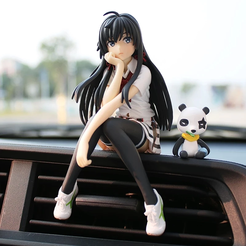 14CM Funny Japan Anime My Teen Romantic Comedy  Yukinoshita Yukino Figure Model Dolls Toys PVC Collect Gift Sitting Position
