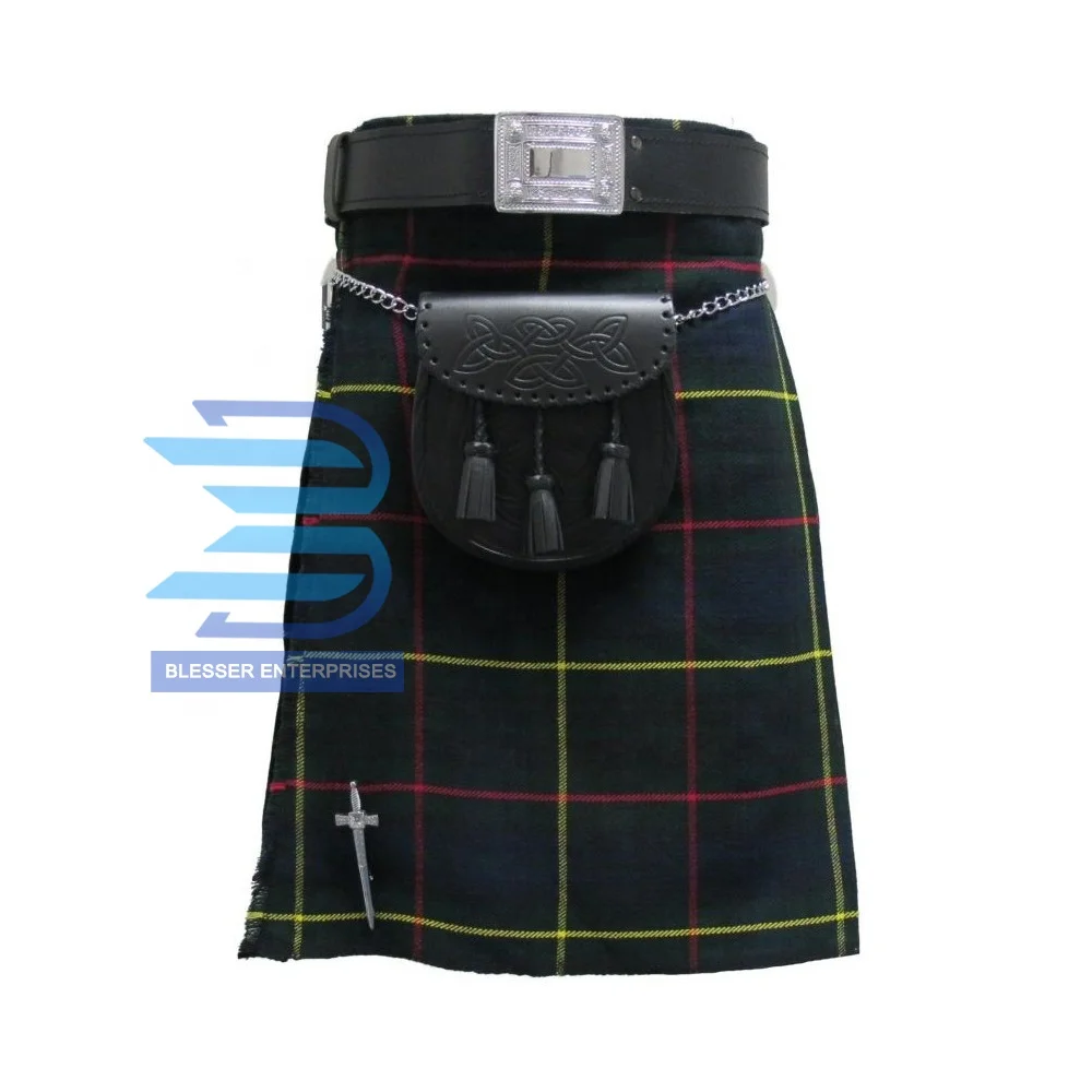Черная юбка-часы Kilt/традиционная юбка HighLand/шотландские юбки