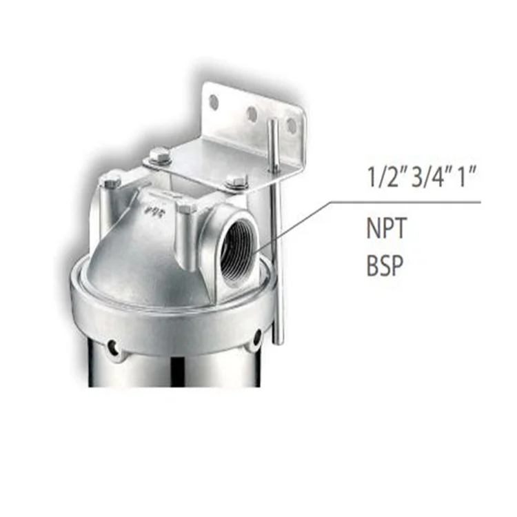 NSF HMS-10C Stainless Steel Kitchen  Water Purifier  Filtration Water System Filter Housing