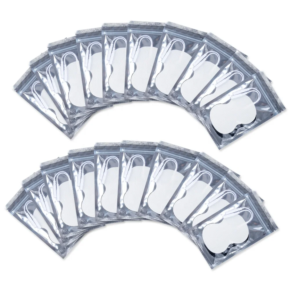 Reusable Self-adhesive Gel Patches Pear Shaped TENS Unit Pads For Muscle Pain Relief Body Massage Therapy Gourd Electrode Pads