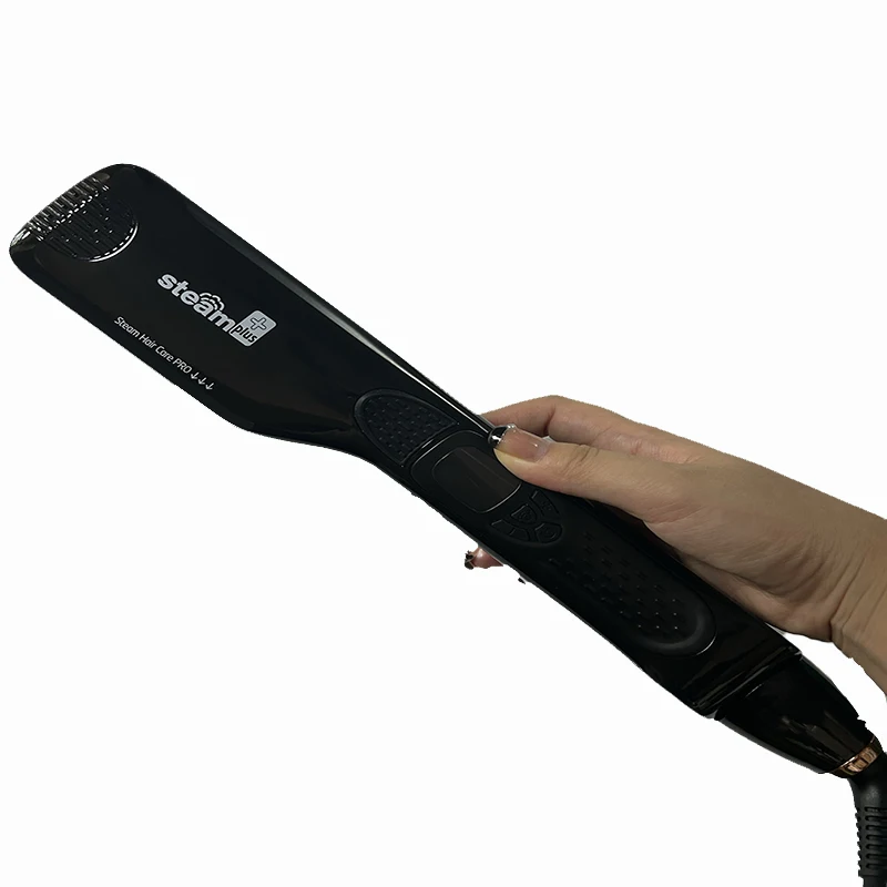 450F Professional Steam Spray Ceramic Tourmaline Smooth Hair Straightening Comb Flat Iron with LCD Display for All Hair Type LDY