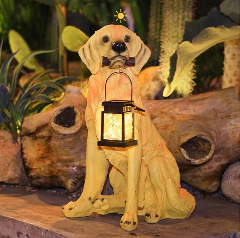 Полимерные антикварные садовые украшения для двери и улицы, полимерный садовый декор с солнечным светом