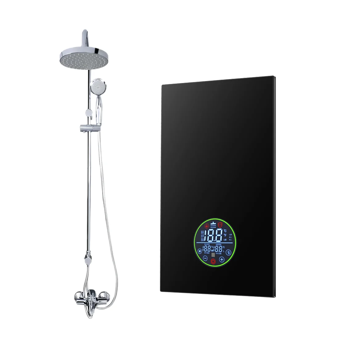 220V 8.5KW Electric High power Water Heater Led Temperature Display Screen for Bath Shower