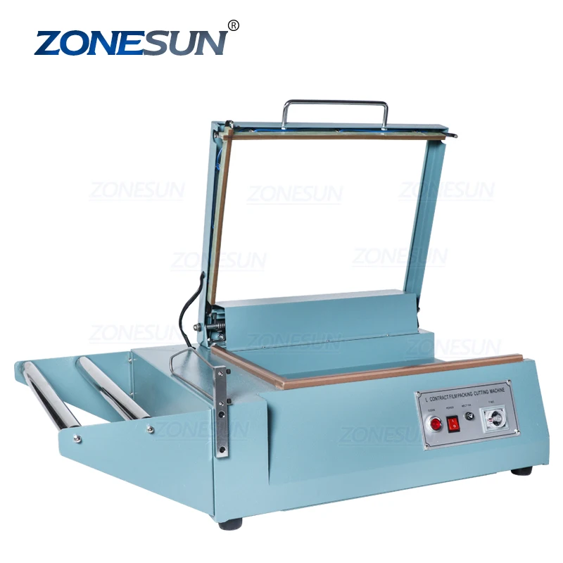 ZONESUN ZS-FK380L Manual L Bar Sealing Machine Sleeve Plastic Wrapping Bag Sealer Shrink Film Sealing Machine PVC Plastic Sealer