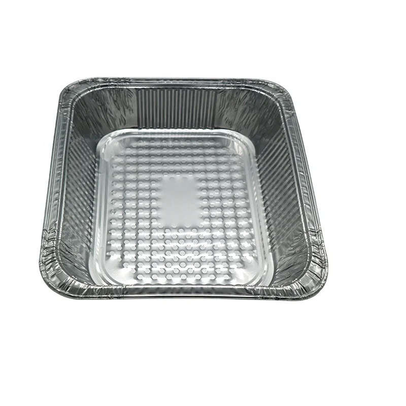 Recyclable aluminum foil container tray pans plate for food