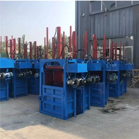 domestic waste compression baler hydraulic folding paper shell baler oil drum flattening machine film extrusion machine