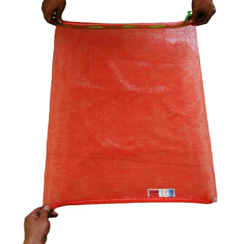 Customized Logo PP/PTE Onion Mesh Bag Fruit Vegetables Plastic Tubular Mesh Bag for Potatoes Onions