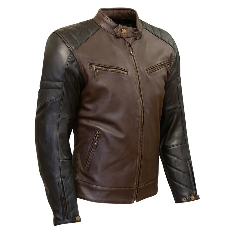 Men Classic Waxed Brown Sheep Leather Fashion jacket For Mens made especially for Winter Fashion Wears