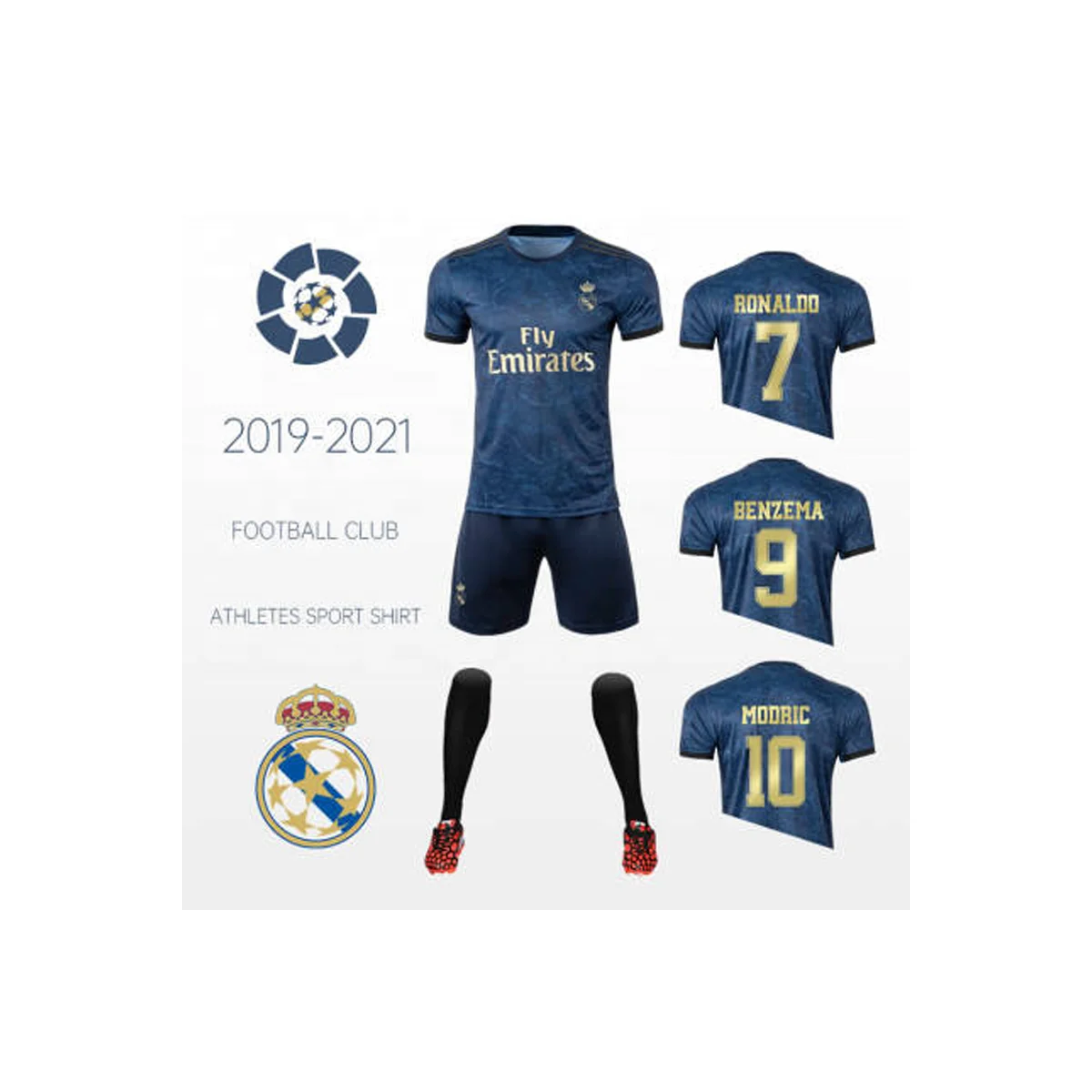 Wholesale Club Team Practice Football Shirt Football Wear 100% Polyester Quick Dry Custom Soccer Jersey