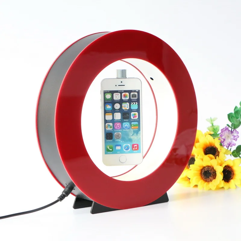 Store Exhibition Stand Liquor Wine Floating Display Magnetic Floating Beer Bottle Display Rack with led light