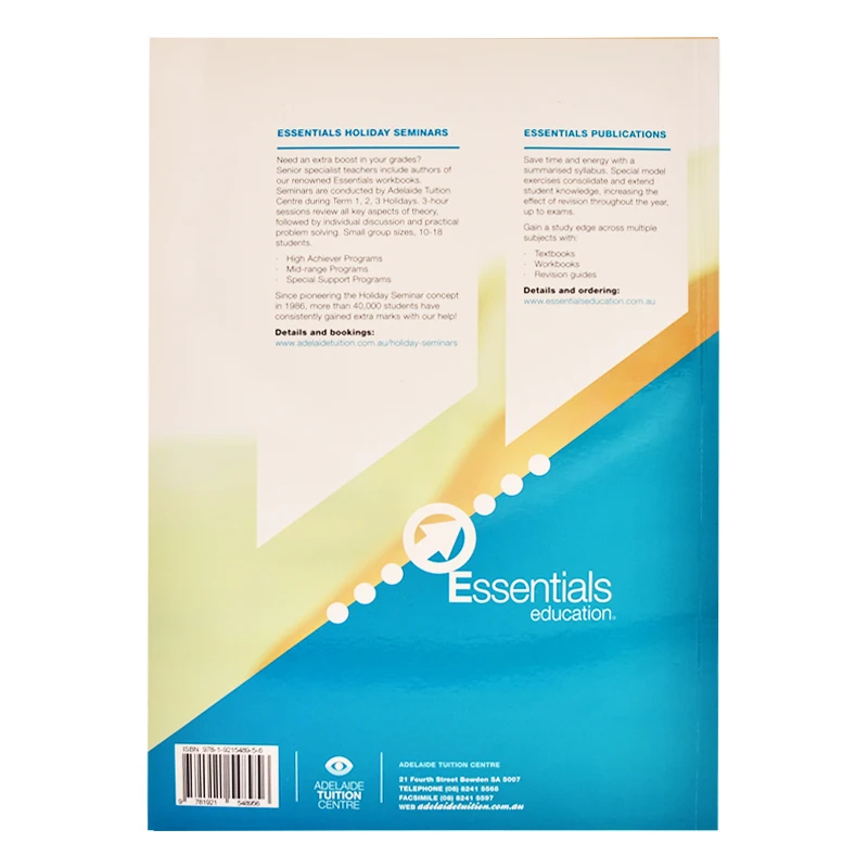 GIGO Wholesale Custom Perfect Binding College Educational Books workbook printing textbook with High Quality Printing