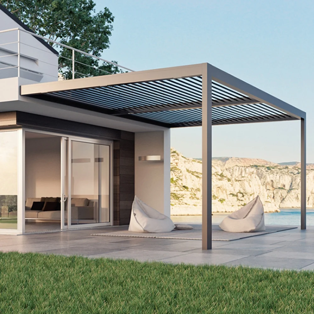 exterior biocoimatic aluminium arches, trees, pergolas motorised aluminio rectangular turkey with louvered