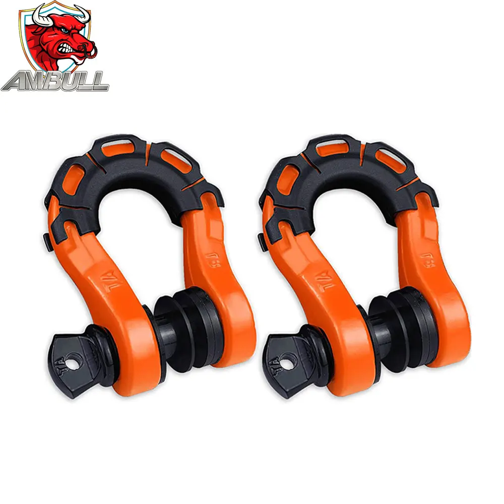 Ambull Hot Sales Drop Forged Galvanized 4wd U Type Heavy Duty Us Type Truck Safety Dee Bow Anchor D Ring Shackle For Towing