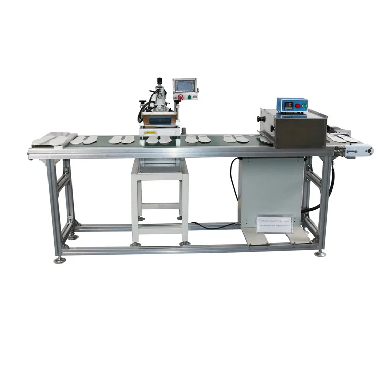 semi automatic single color conveyor insole screen printing machine for paper plastic bags