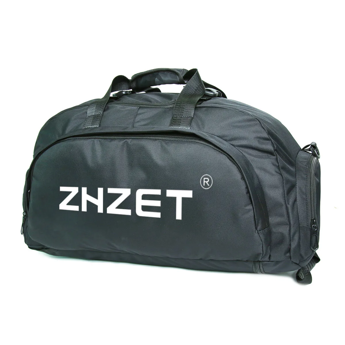 Custom waterproof nylon large capacity travel gym sport duffel bag with shoe compartment