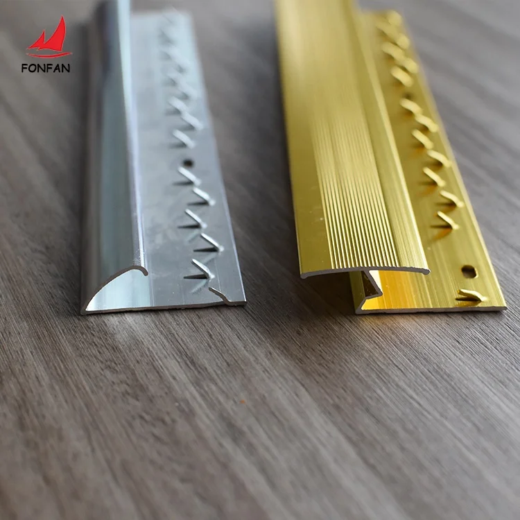 Carpet gripper strips  carpet fixing profiles aluminium edge cover metal protective decor supplier