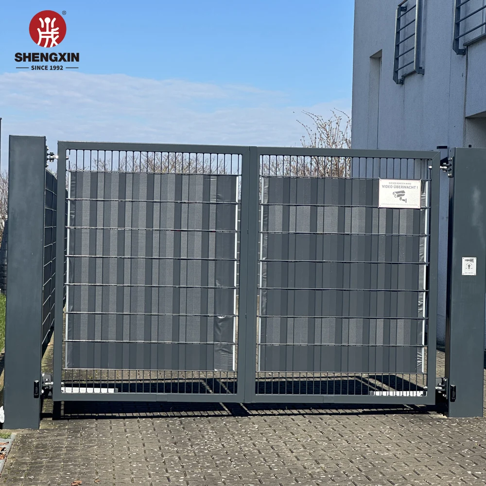 Modern Vintage Design Decorative Wire Mesh Fence Double Gate PVC Coated Garden Home Low Steel Iron Factory Use-by Manufacturer