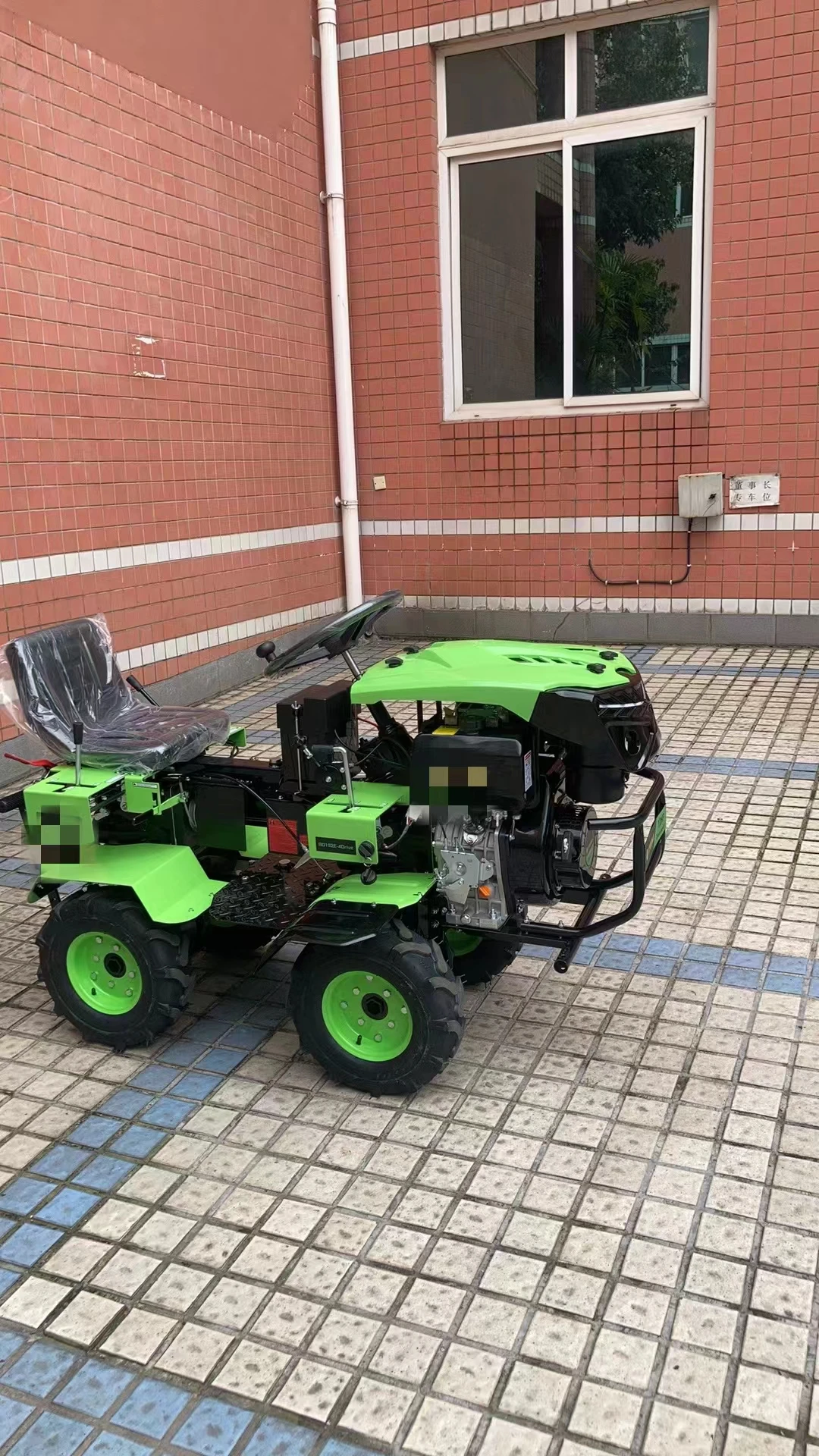 Agricultural four-wheel drive ride-type micro tiller household small plough rotary tiller diesel seat car micro tiller