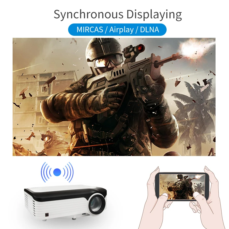Родной Full Hd 1080P Android 9.0 Os Популярный беспроводной экран Wi-Fi проектор