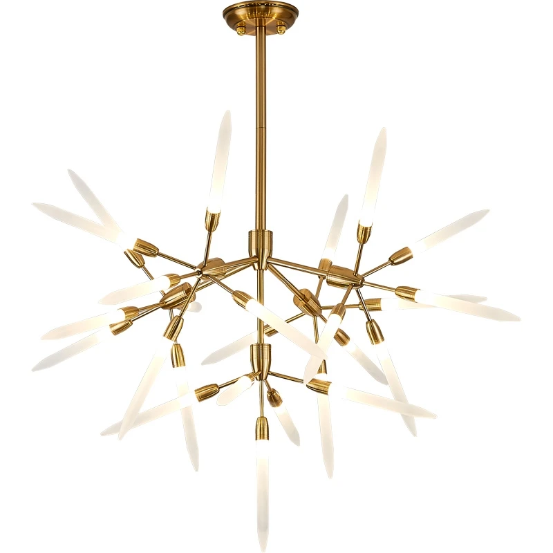 Turkish Chandelier Moroccan Old French Style Lighting Fixture Handmade Crystal Led Ring Brass Star Light Paper Sputnik 12