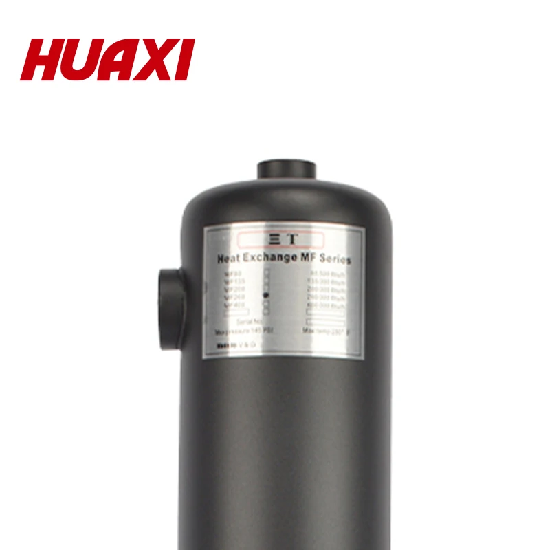 HUAXI Factory Wholesale Black Swimming Pool Heat Pump 1-10 Square Meter Tubular Heat Exchanger Enhances Water Temperature